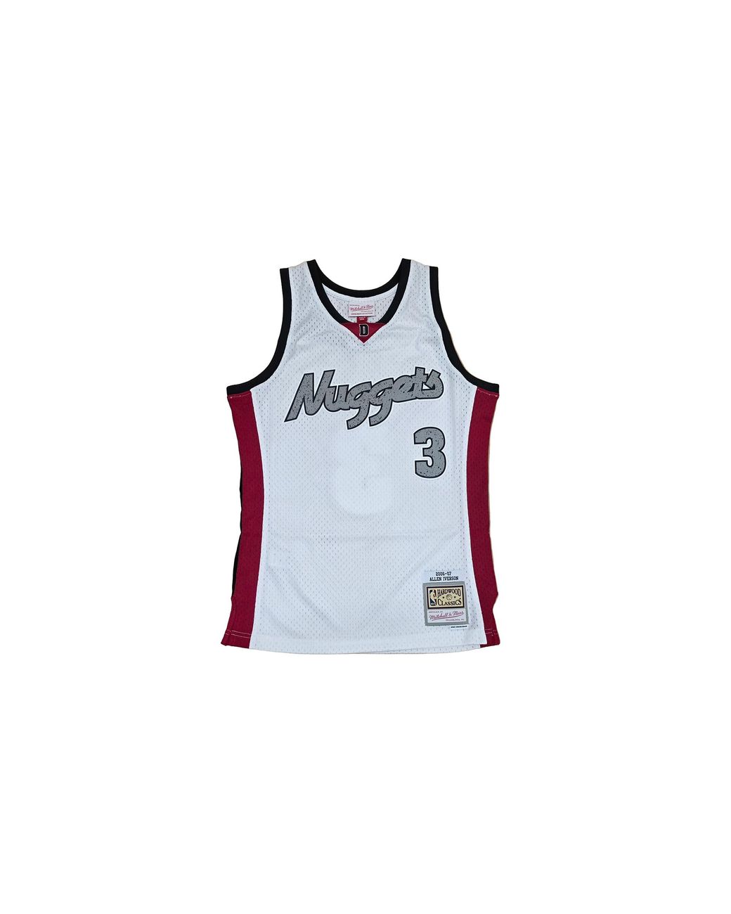 Mitchell & Ness Black Cracked Cement Swingman Jersey "Nuggets 2006 Allen Iverson" Tfsm5934-Dnu06Aivwhit" for men