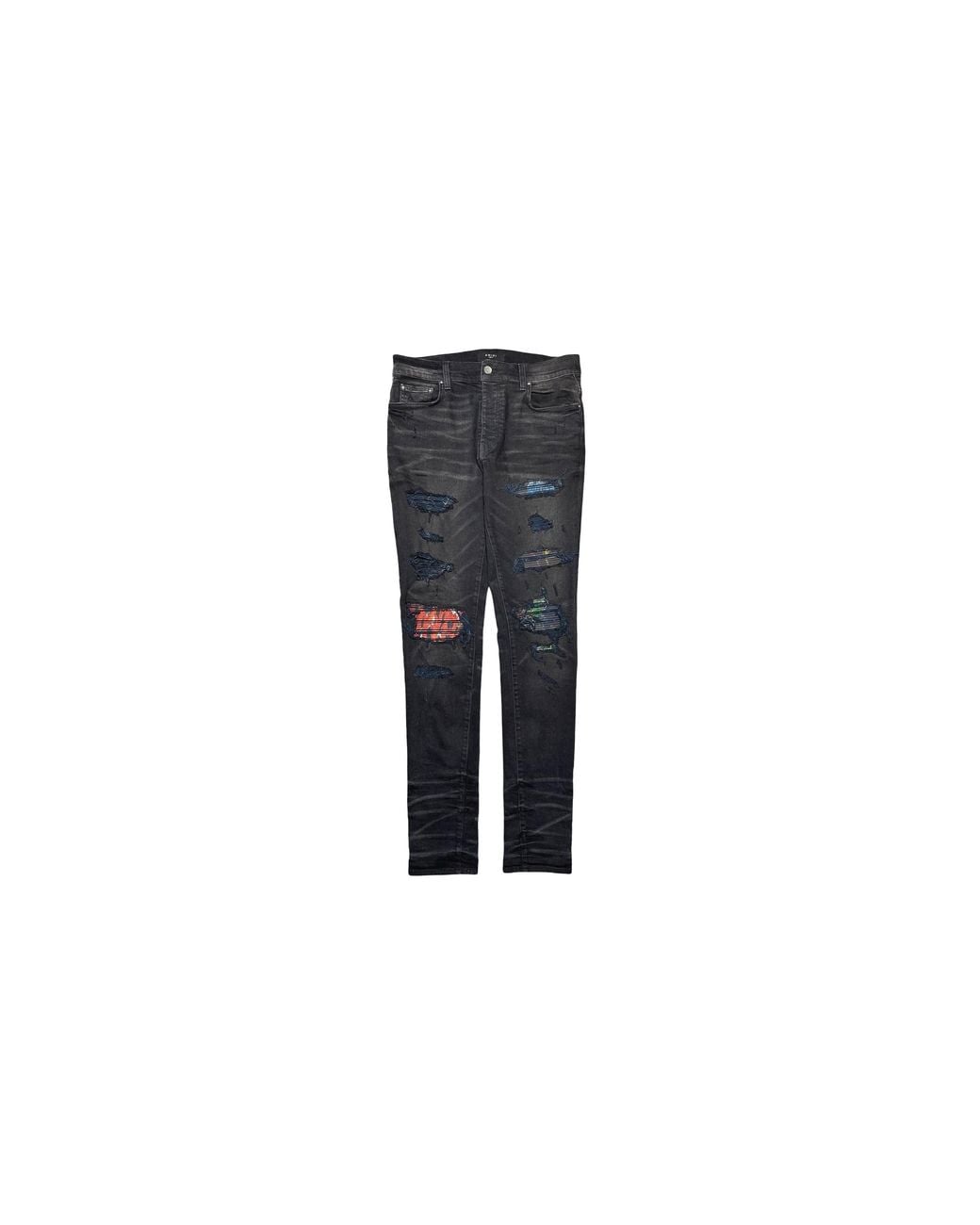 Amiri Black Mx1 Vintage T-Shirt Animation Patch Jeans "Aged" S0M01160Sd Abl" for men