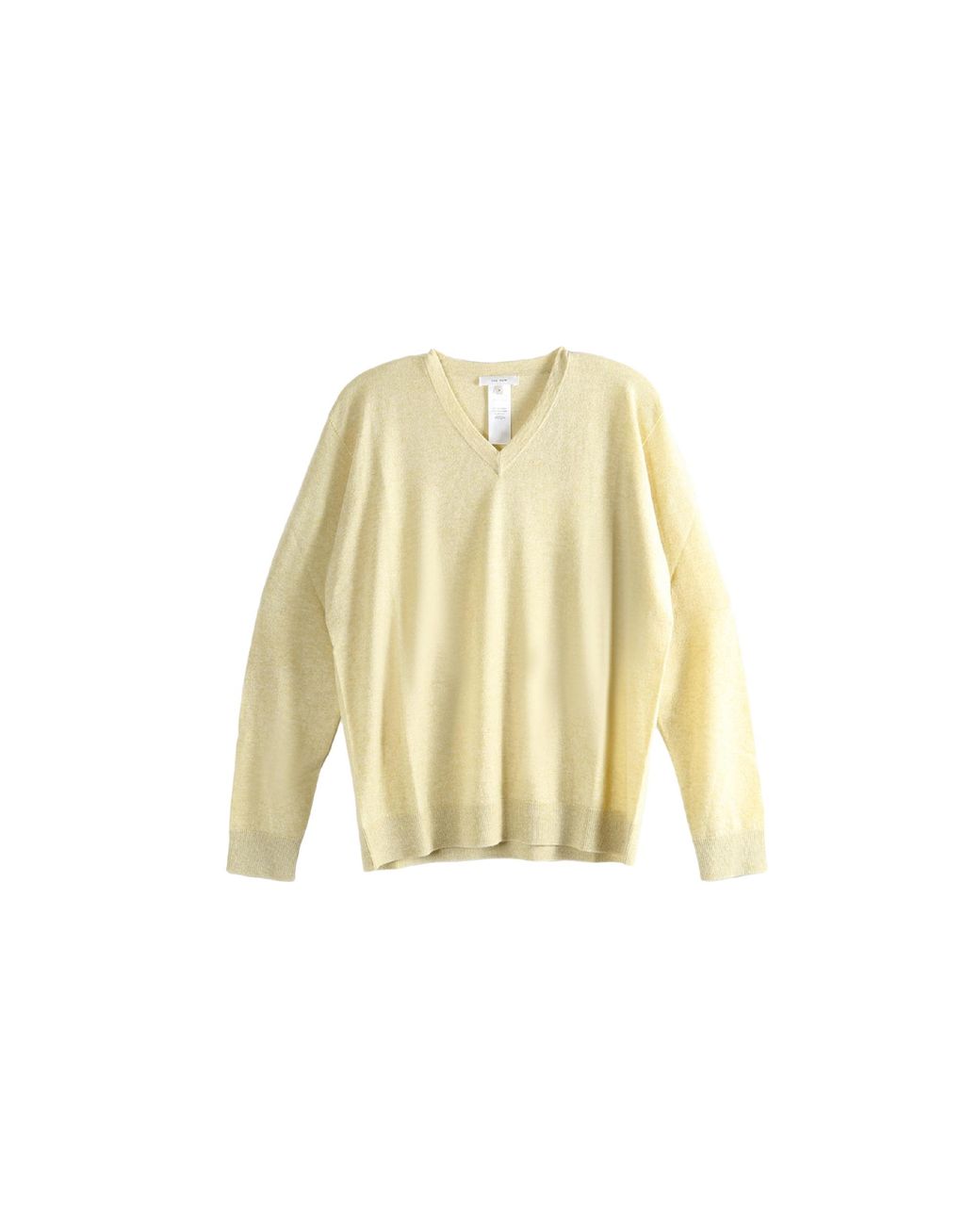 The Row White Nian Cashmere Sweater "Pale" 10682 Y986 Ply"