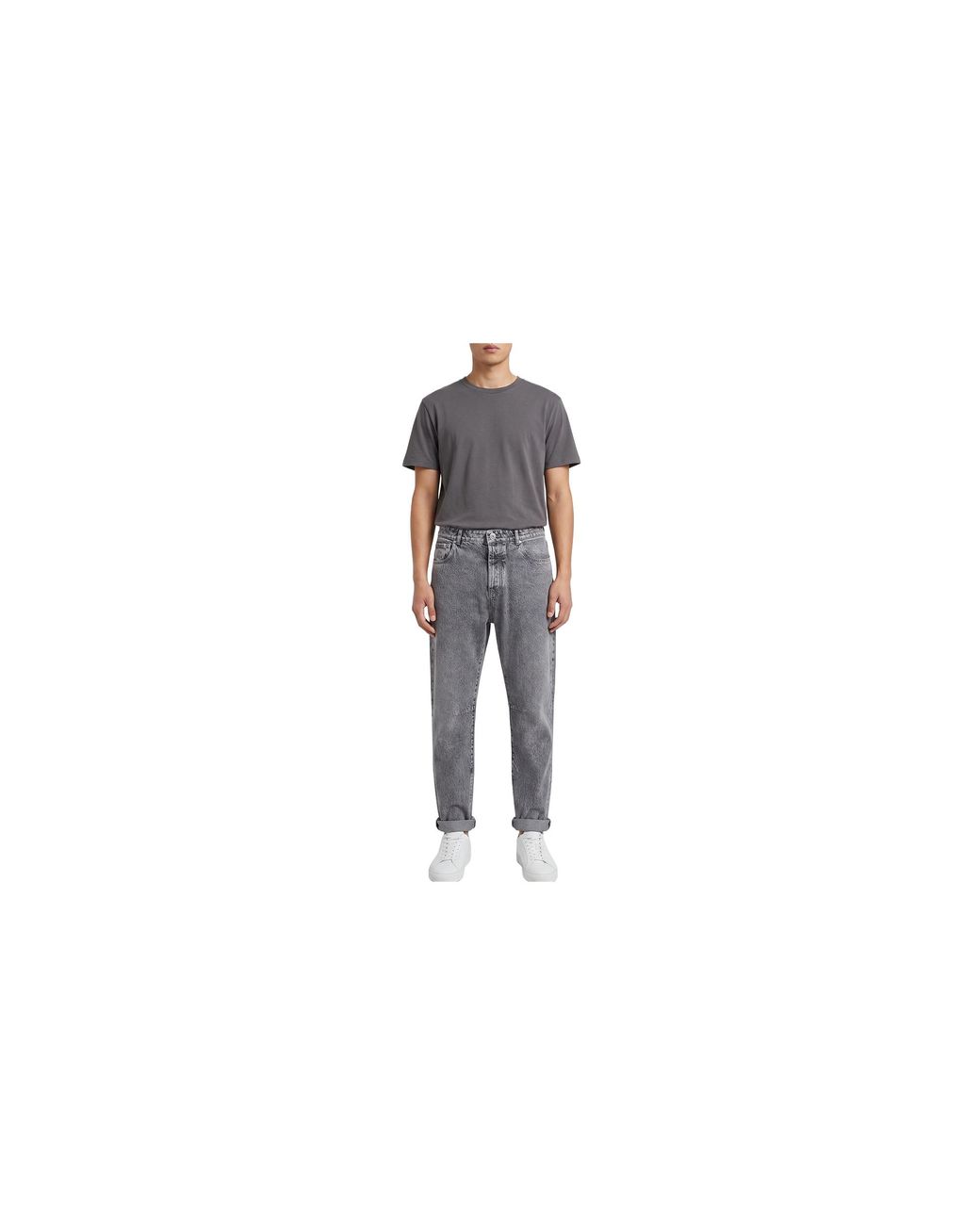 Brunello Cucinelli Black Leisure Fit Five Pocket Jeans Brun981" for men