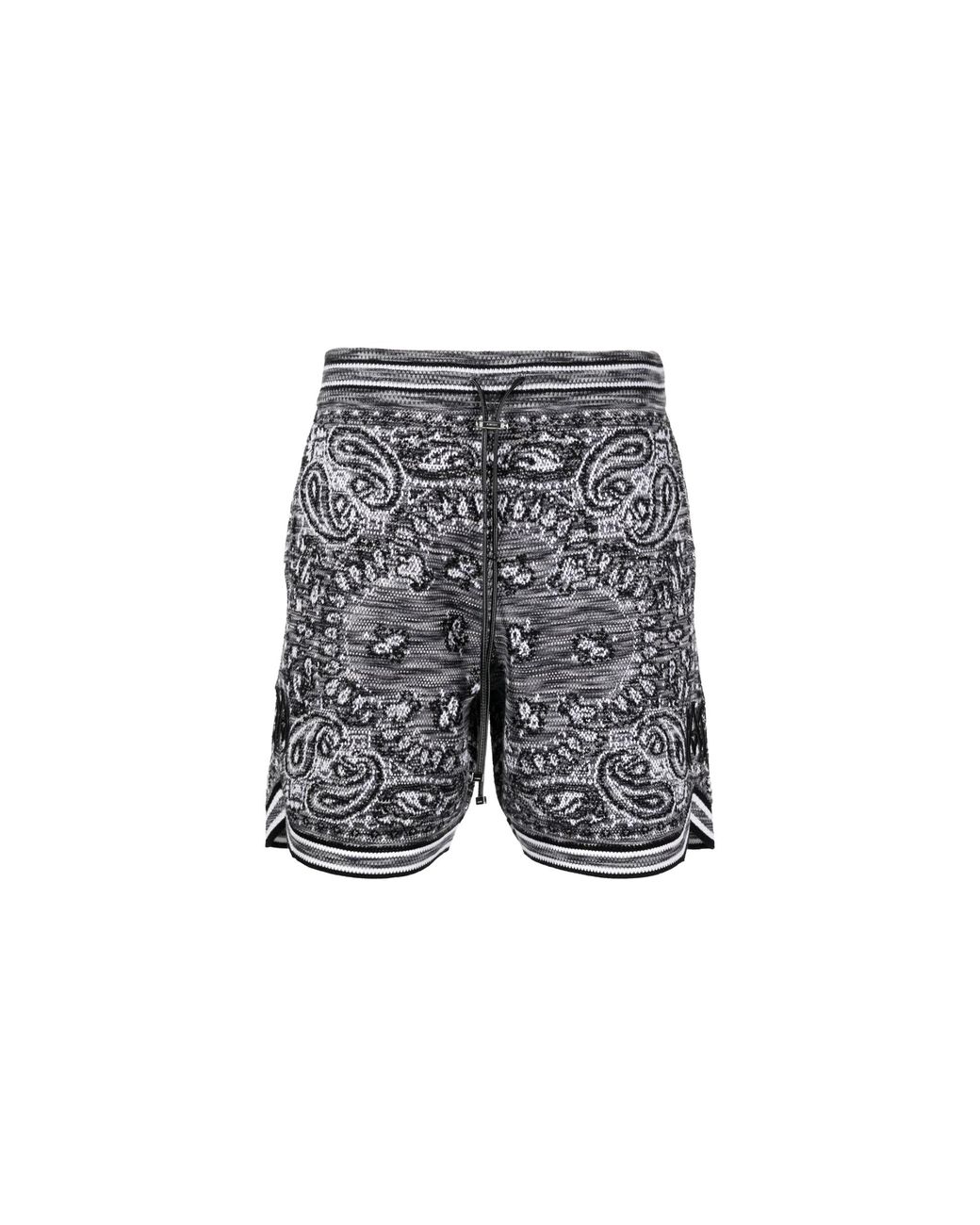 Amiri Black Space Dye Bandana Shorts Ps23Mkb004 001" for men