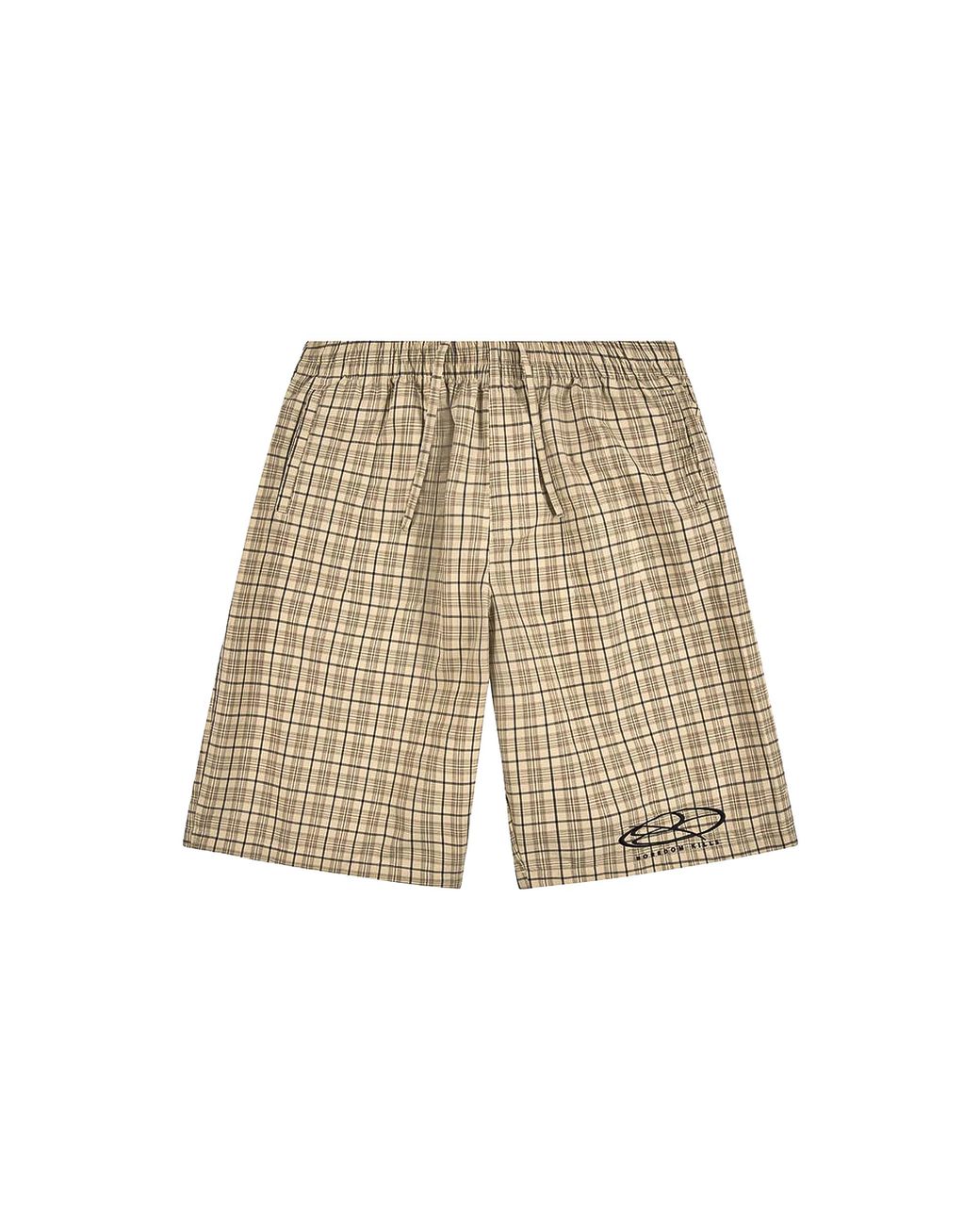 Boredom Kills Black Lounge Shorts "Khaki" Bk033" for men