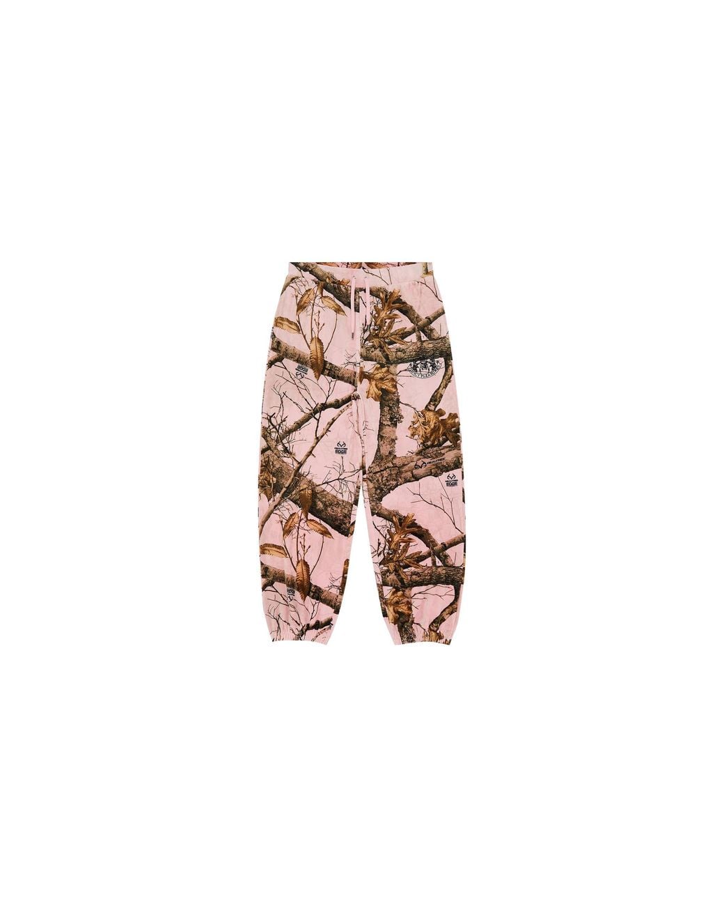 Pleasures Black Realtree Velour Track Pants P25Jc002_Pink" for men