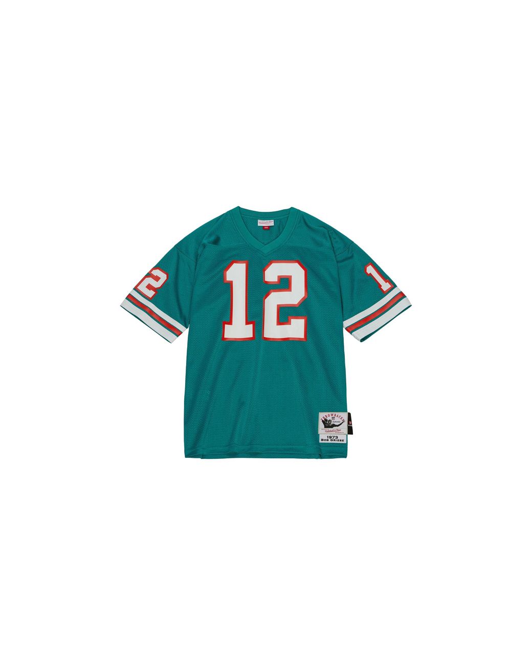 Mitchell & Ness Black Nfl Dark Jersey Dolphins 1973 Bob Griese "Dolphins" Ajy66192 Mdo73Bgraqua" for men