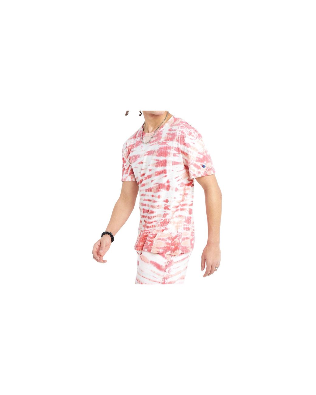 Champion Black Lightweight T-Shirt "Wave Dye Tickled Rose" T3139 586529Ajhj" for men