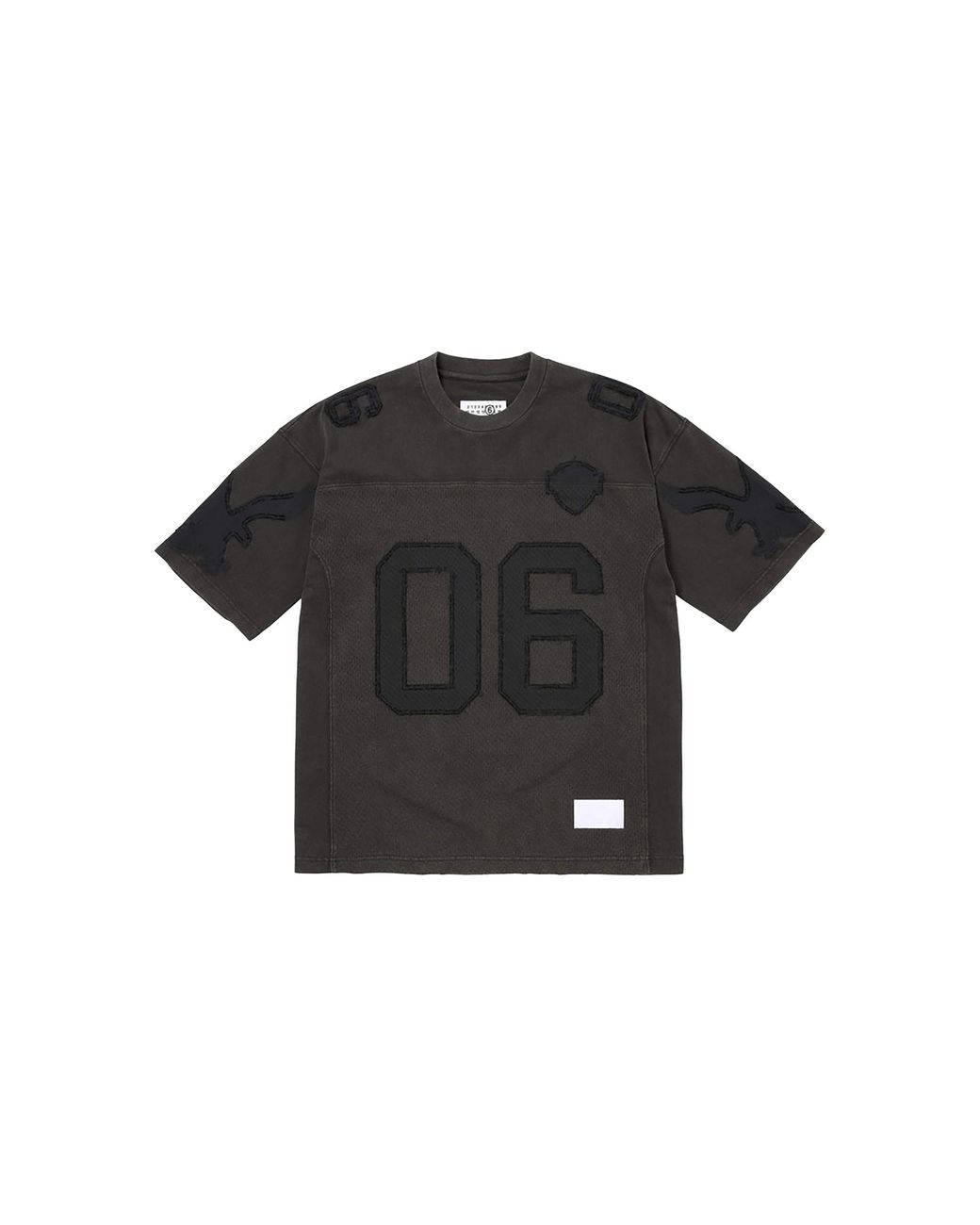 Supreme Black Mm6 Maison Margiela Cotton Football Jersey "Ss26