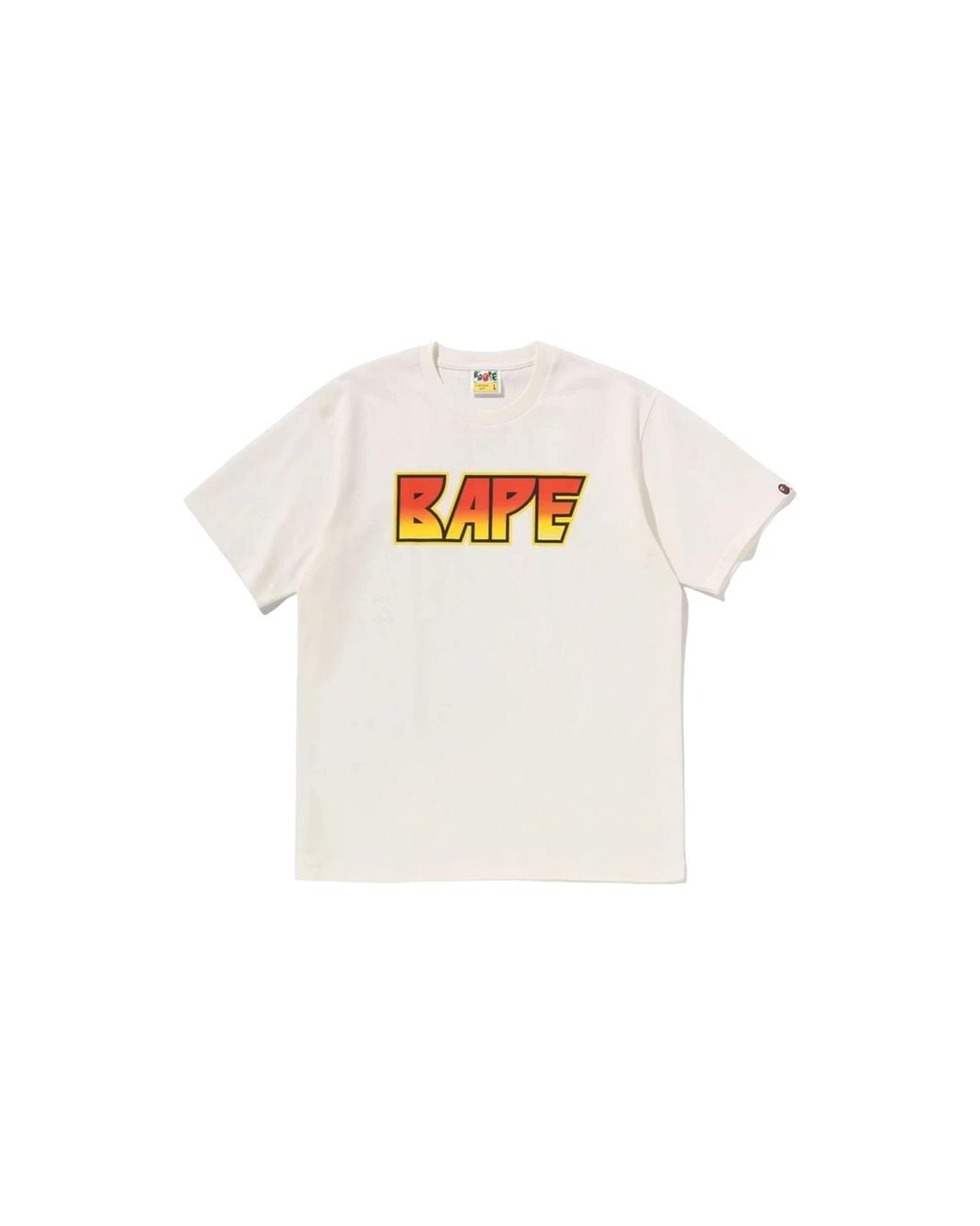 A Bathing Ape Black Logo T-Shirt "Ivory" 104" for men