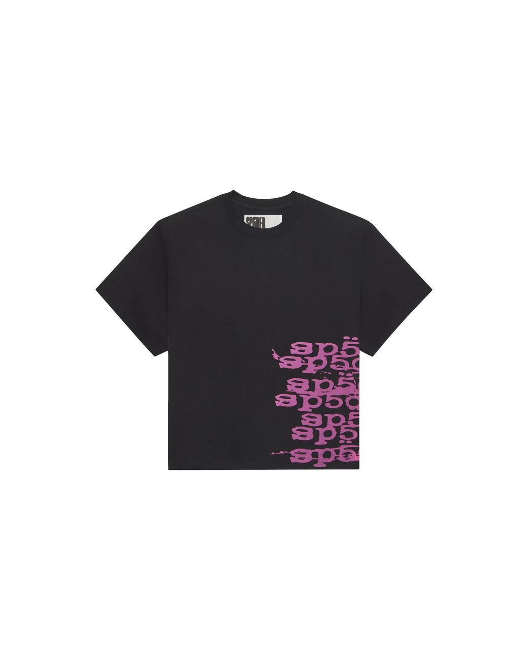 Sp5der Black Stacked T-Shirt 506" for men