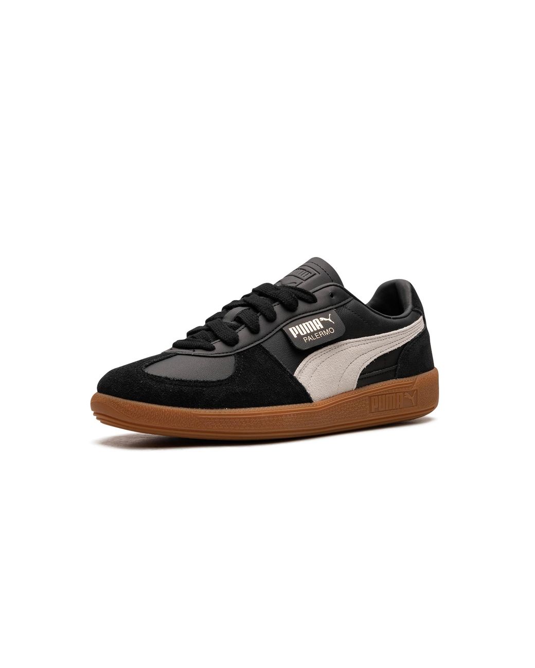 PUMA Black Palermo Leather Feather Gum' for men