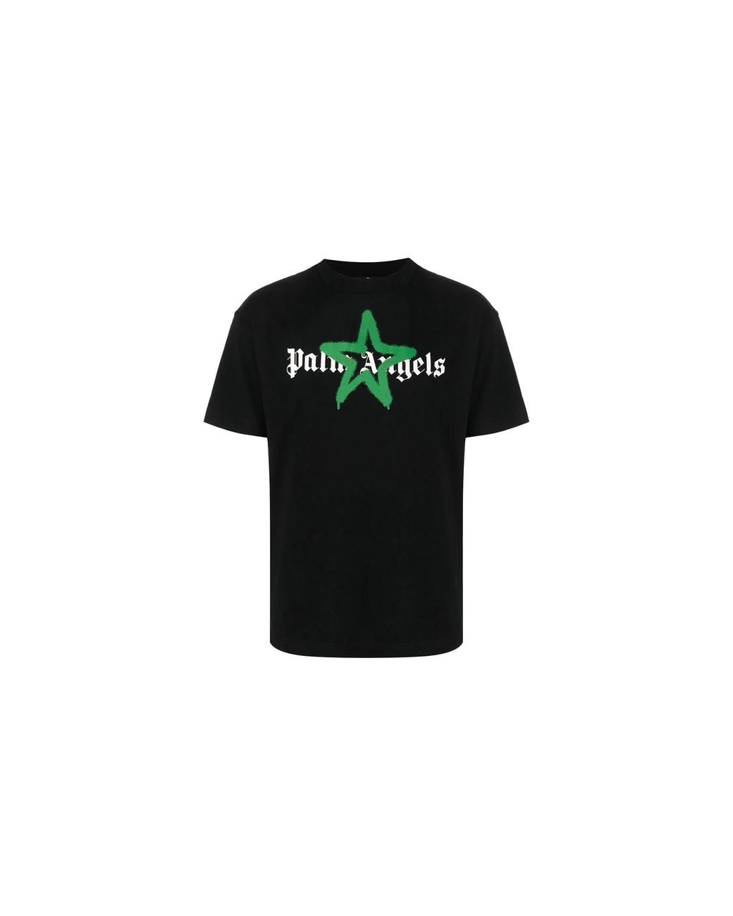 Palm Angels Black Star Sprayed Logo T-Shirt Pmaa001C99Jer0241055" for men