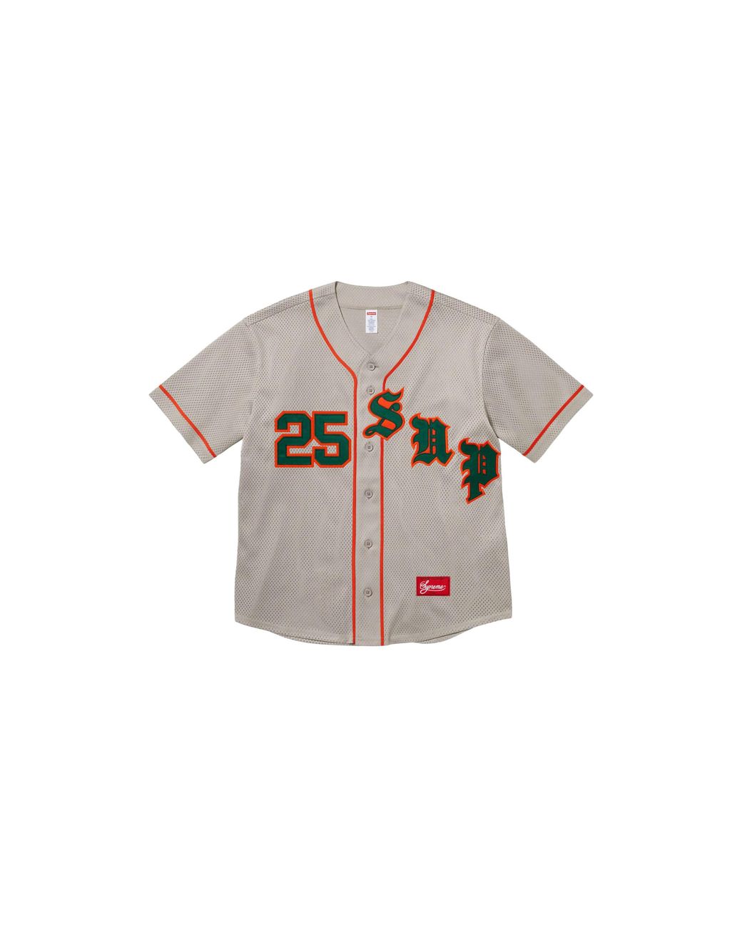 Supreme Black Old English Baseball Jersey "Ss25