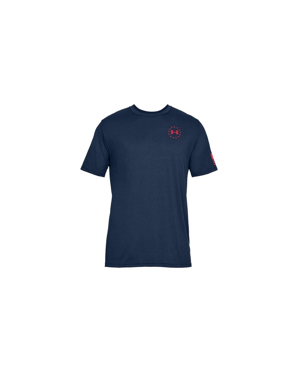 Under Armour Blue Freedom Flag T-Shirt "Academy 1333350 409" for men
