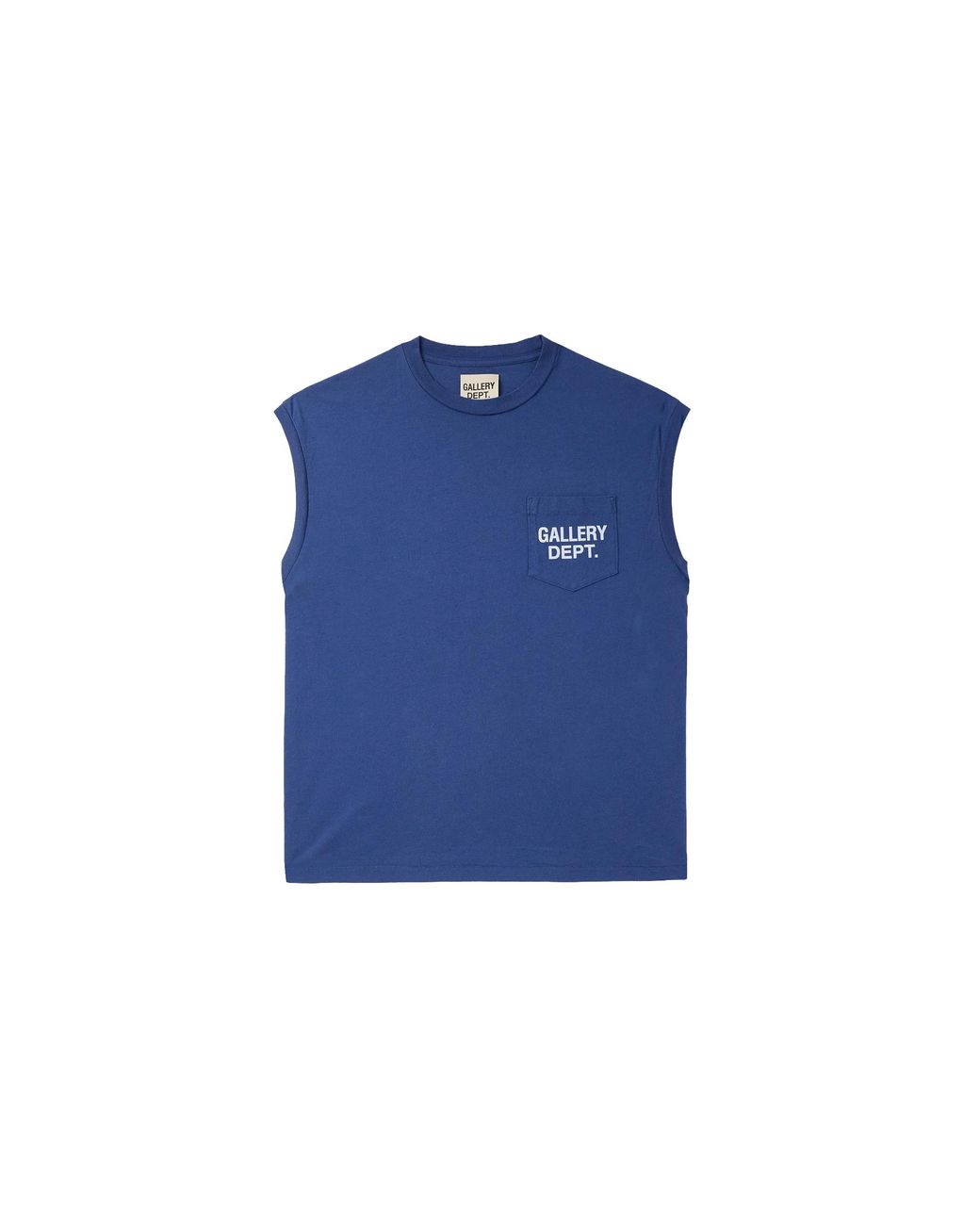 GALLERY DEPT. Blue Dept Logo Sleeveless T-Shirt & Gd302" for men