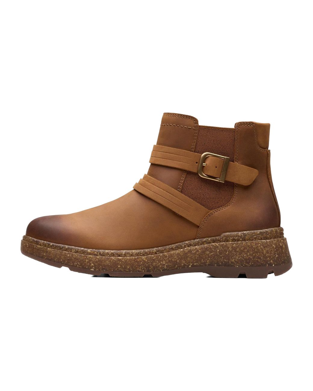 Clarks Brown Noralyn Strap Boot "Tan Leather" 26180101"