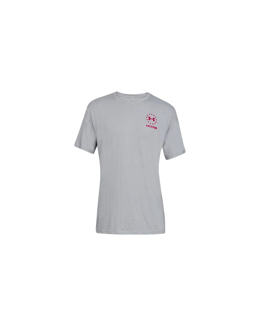 Under Armour Black Freedom Left Chest Live T-Shirt "Steel Medium Heather 1330059 035" for men