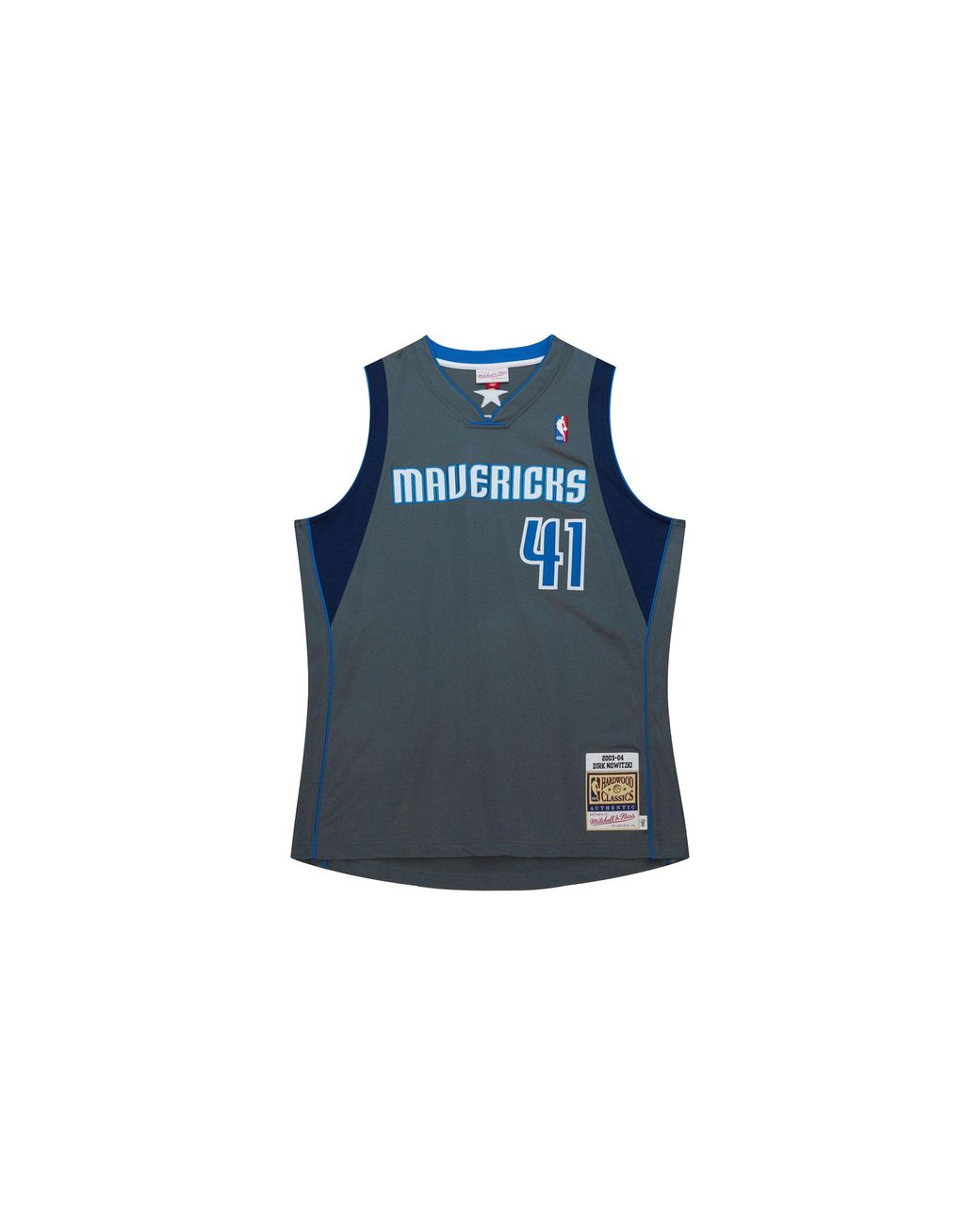 Mitchell & Ness Blue Alternate Jersey Mavericks 2003 Dirk Nowitzki Ajy45693 Dma03Dnogrey" for men