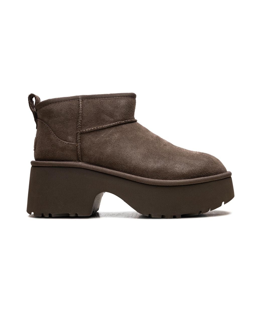 Ugg Brown Classic Ultra Mini New Heights Boot "Hickory" 1158311 Hck"