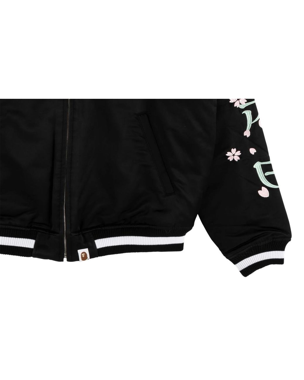 A Bathing Ape Black Sakura Souvenir Jacket M140009 C" for men