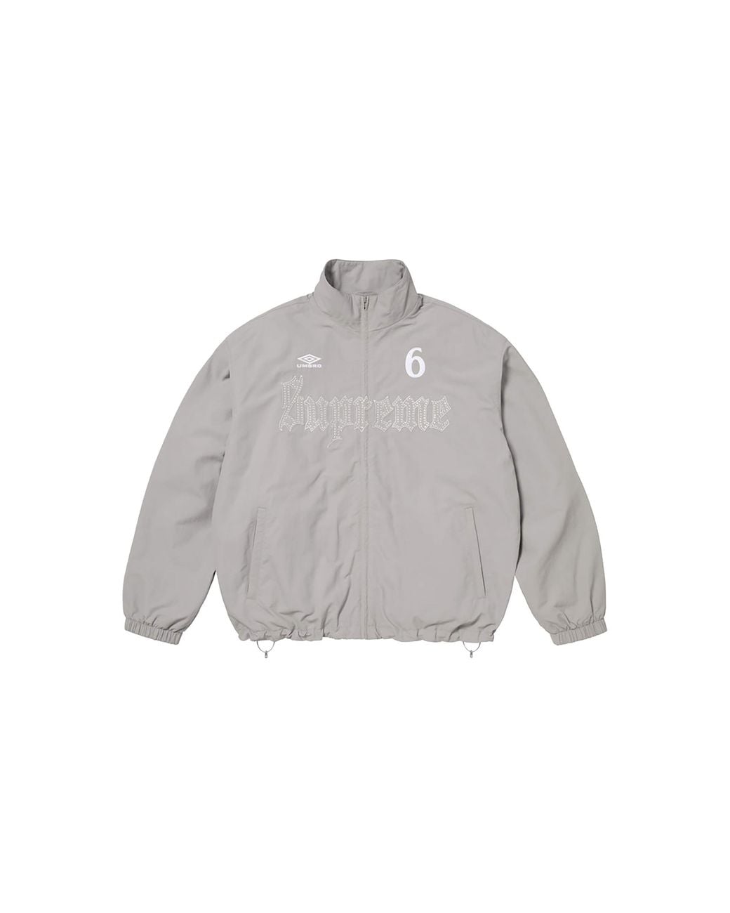Supreme Gray Umbro Rhinestone Track Jacket "Ss26