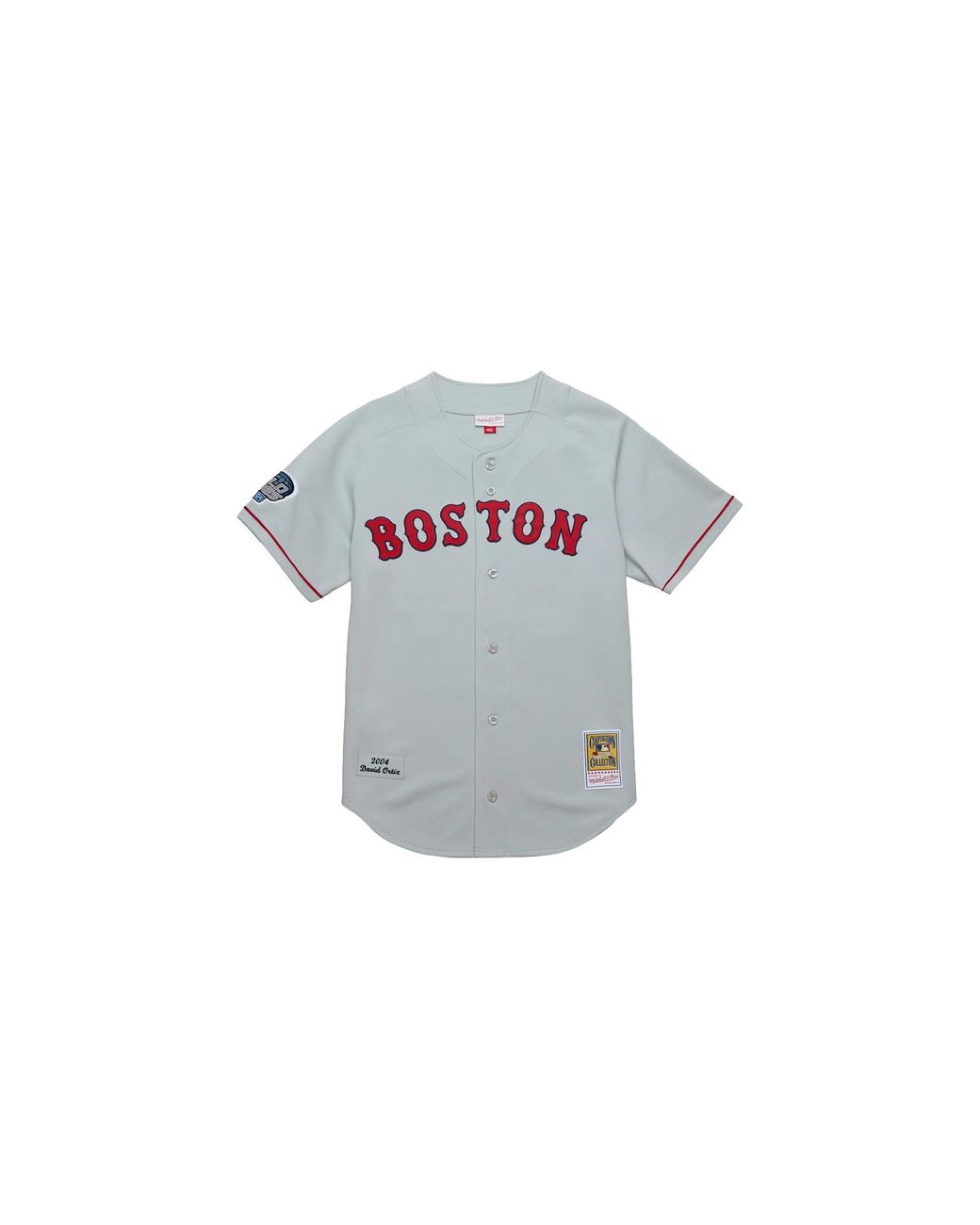 Mitchell & Ness Black Mlb David Ortiz Jersey "2004 Boston Sox – Chrome" Ajy17181 Brs04Dorchrm" for men