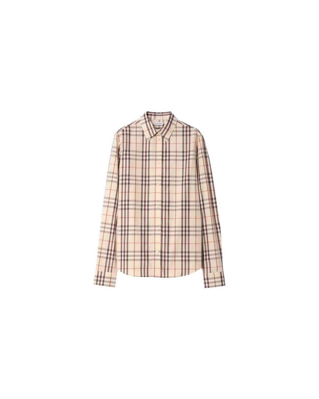 Burberry Black Classic Fit Check Cotton Shirt "Almond" 8123706"