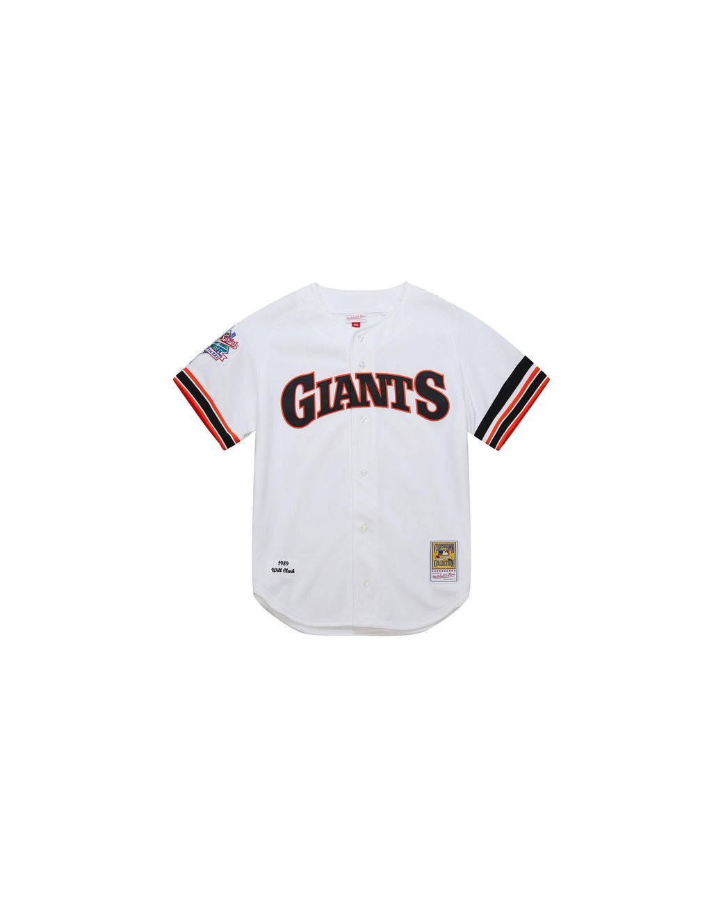 Mitchell & Ness Black Home World Series Jersey "Mlb Giants 1989 Willie Clark" Ajy1Gs18025 Sfgwhit89Wcl" for men