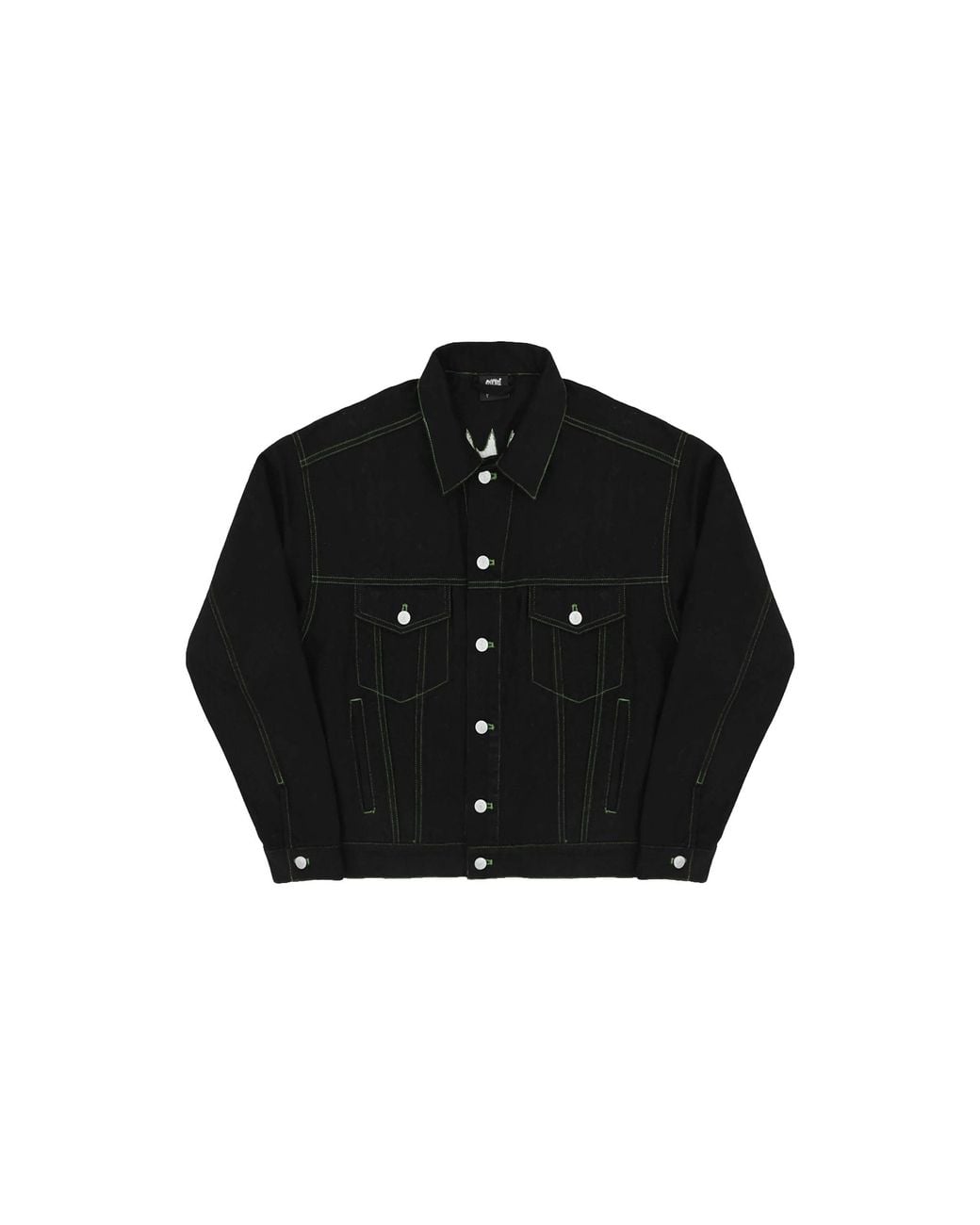 REVENGE Black Embroidered Logo Denim Jacket Rev0130" for men