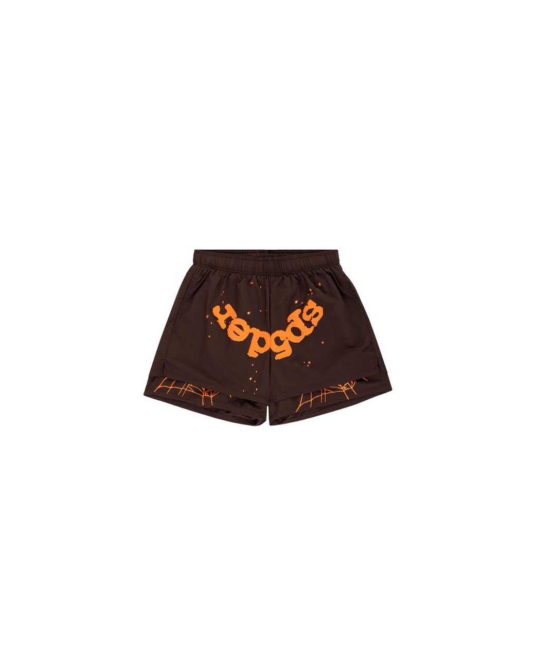 Sp5der Black Og Web Double Layer Short & 115" for men