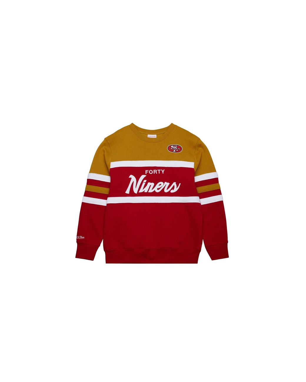 Mitchell & Ness Red Nfl Head Coach Fleece Crew Vintage Logo 49Ers -Scarlet" Fc7800 Sf4Gdsc" for men