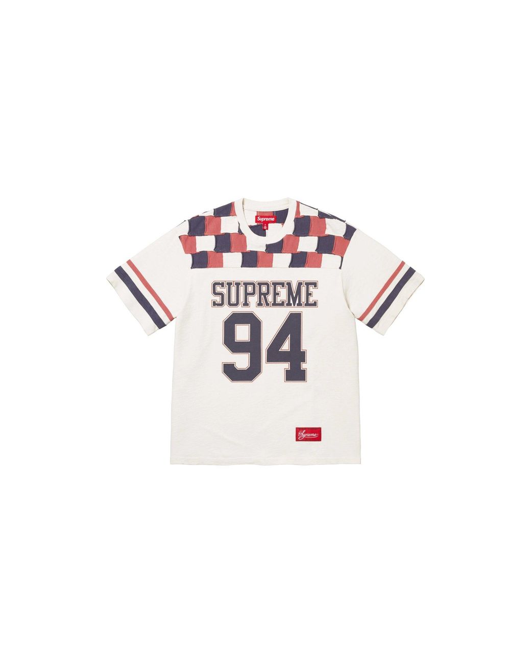 Supreme Black Patchwork Yoke Football Top "Fw24