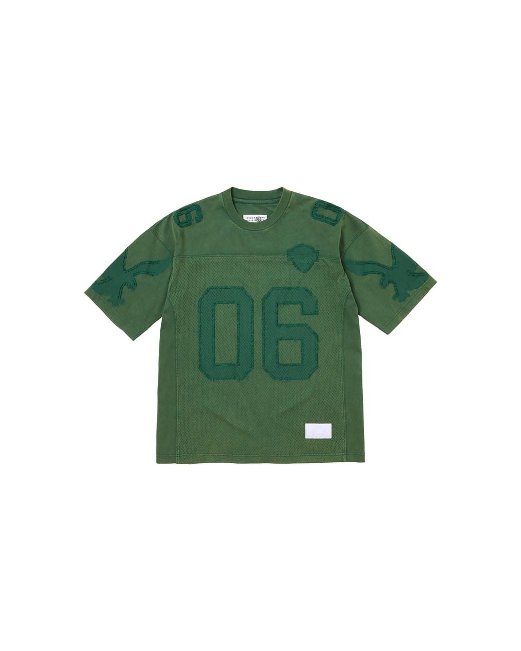 Supreme Green Mm6 Maison Margiela Cotton Football Jersey "Ss26