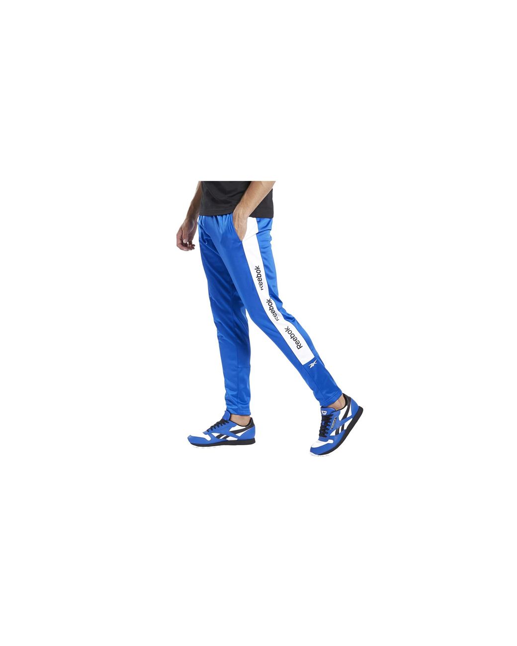 Reebok Black Training Essentials Linear Logo Track Pant "Humble" Fk6138" for men