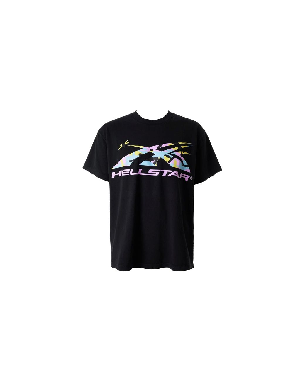 HELLSTAR Black Sports Logo T-Shirt "Multi Camo" Hsr113 Multi" for men