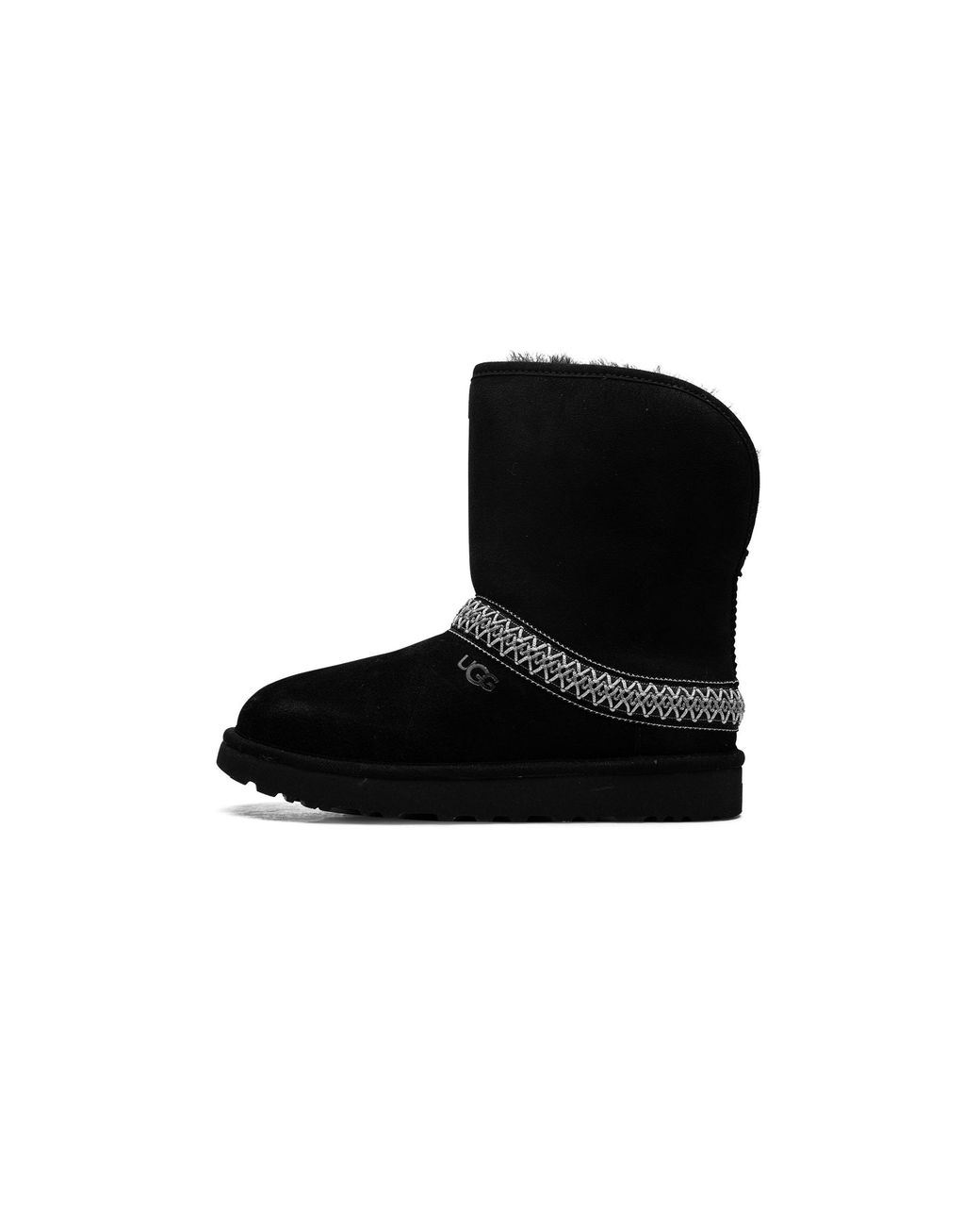 Ugg Black Classic Short Crescent Boot 1161770 Blk"