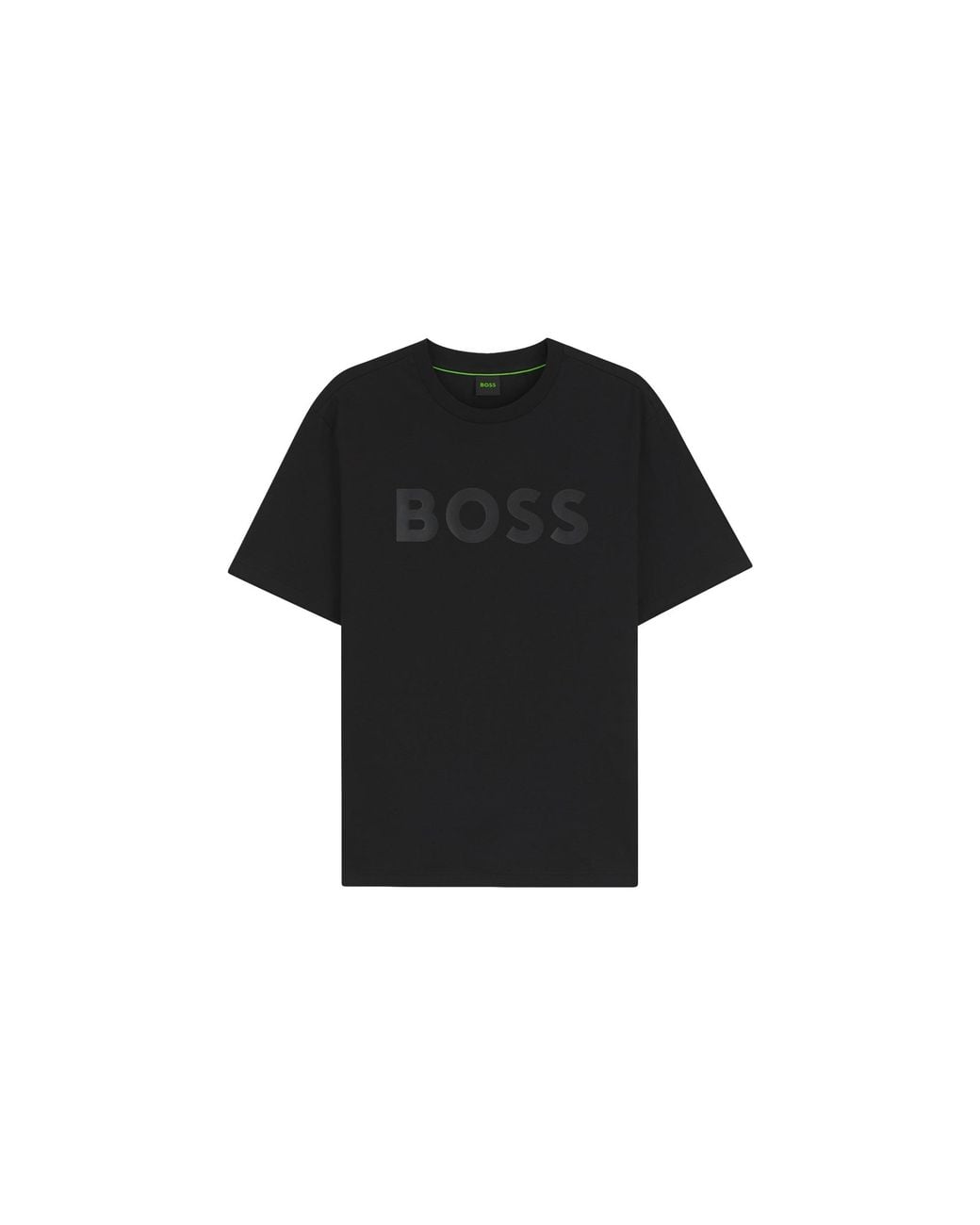 Boss Black Cotton T-Shirt With Tonal Logo 50566883 001" for men