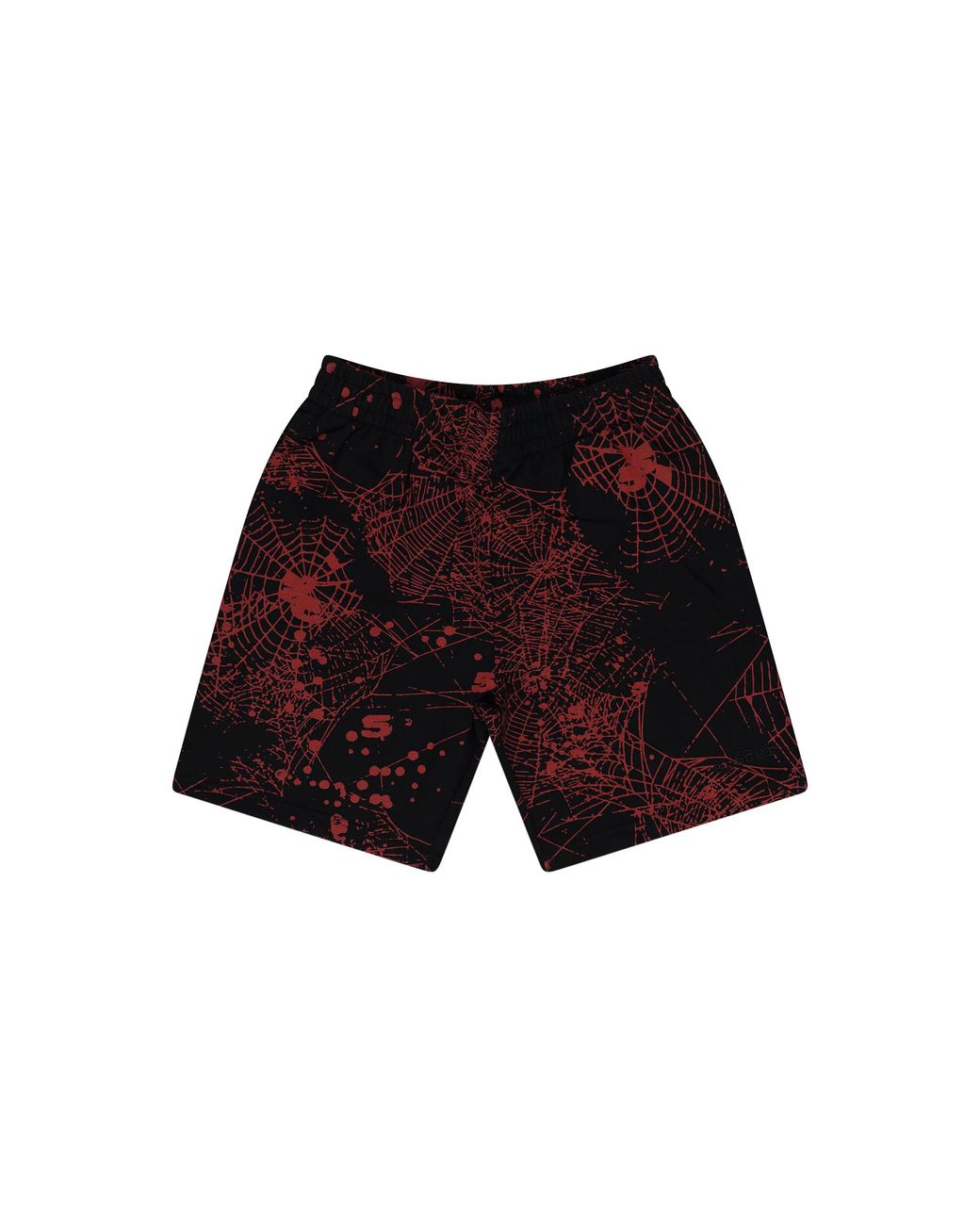 Sp5der Black Aop Web V2 Sweatshorts 464" for men