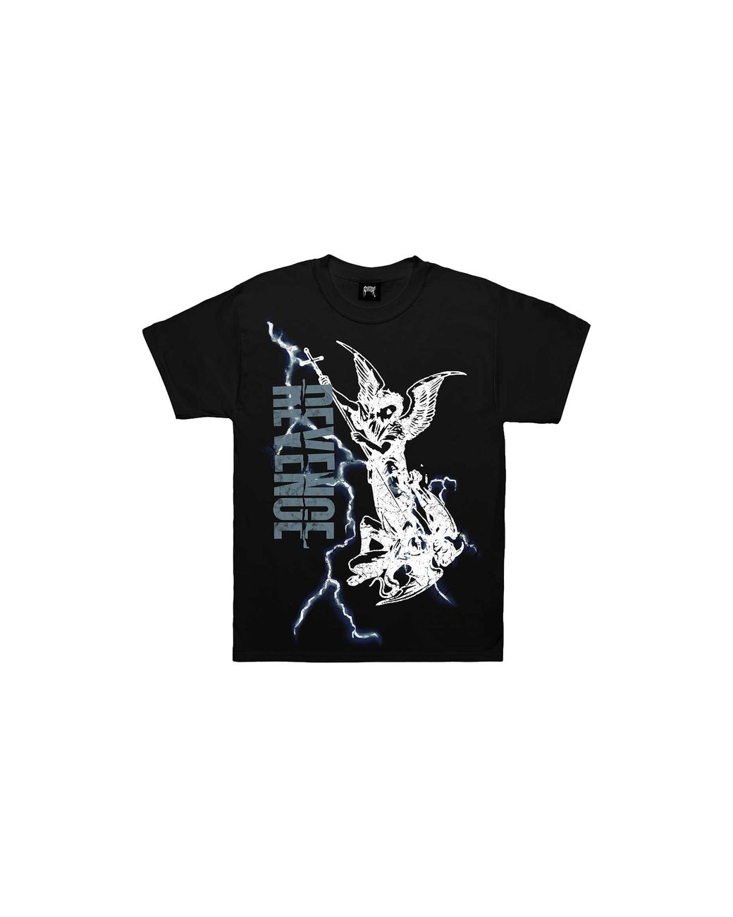 REVENGE Black Archangel Lightning T-Shirt Rev0013" for men