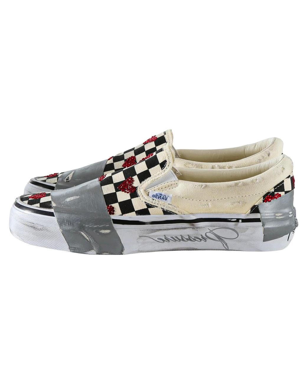 Vans Black Reissue 98 Heart Checker Slip-On "Gregory Baffoni Off- Vn000Cse2Bo1 Gbrevised" for men