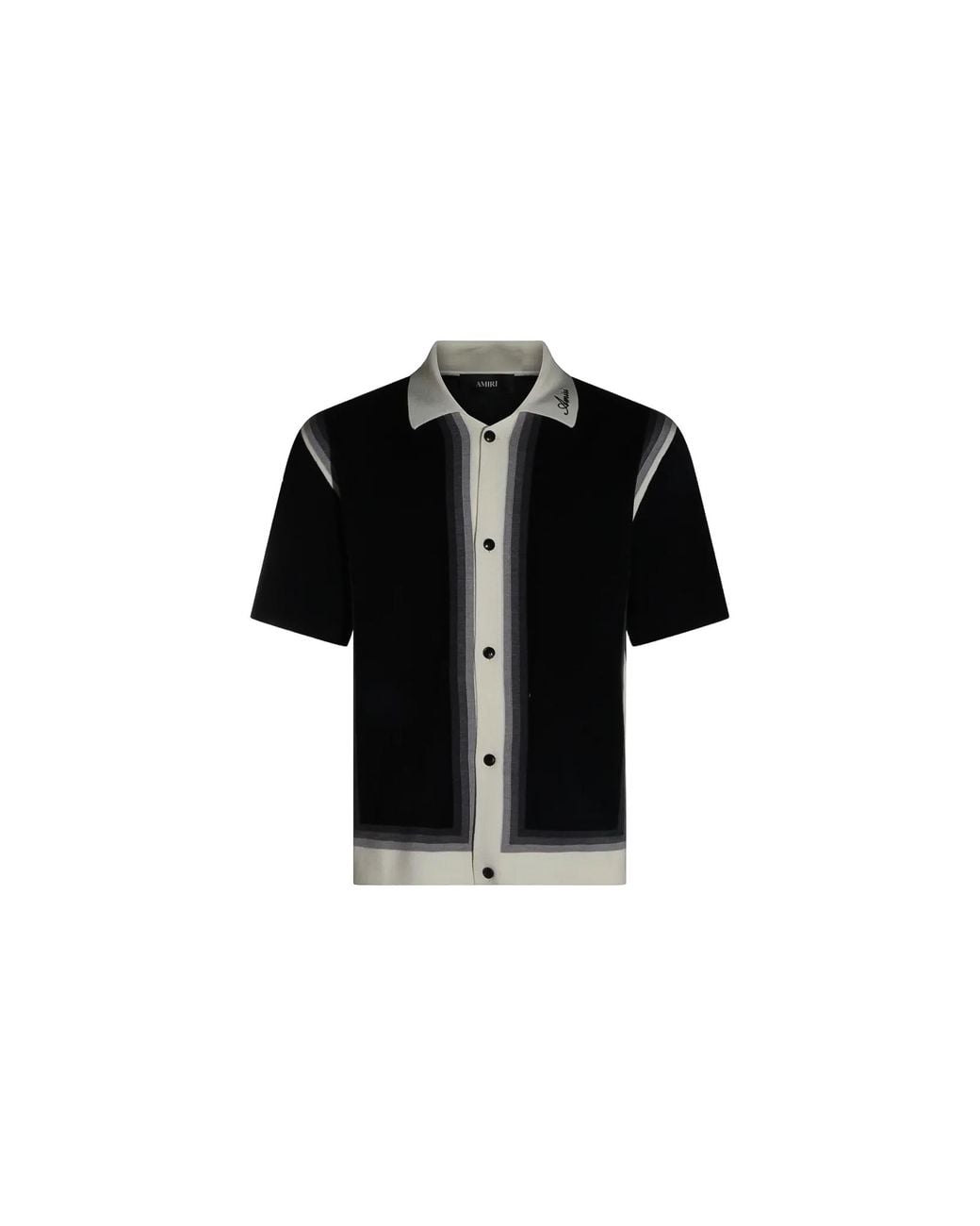 Amiri Black Lassos Knit Shirt Am426Kn018 0002" for men