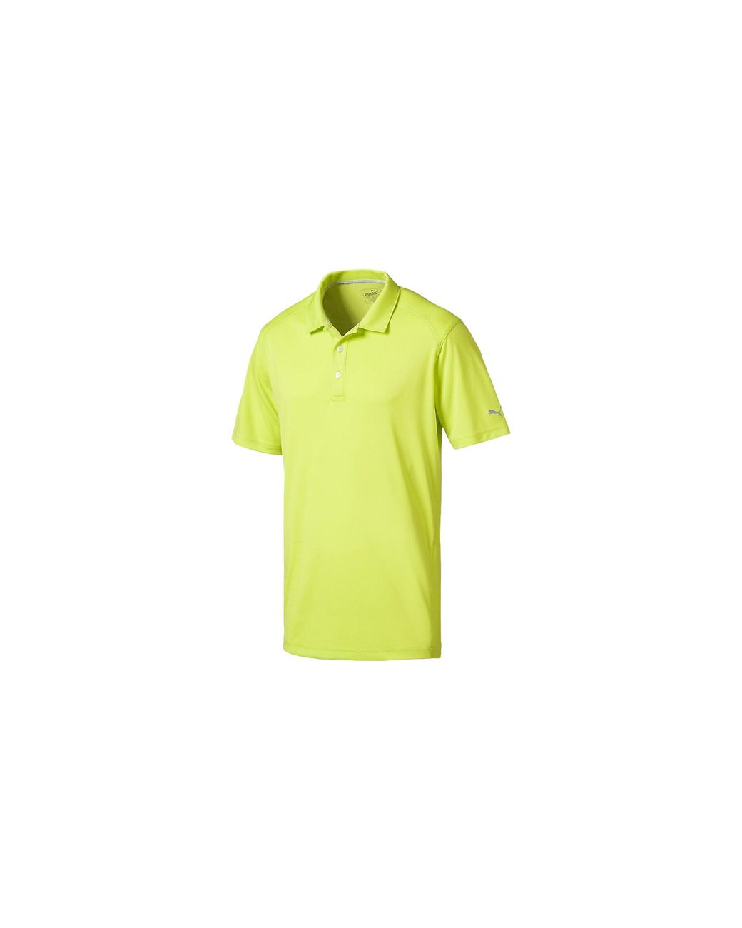 PUMA Black Oxford Heather Polo "Acid Lime Heather" 574613 05" for men