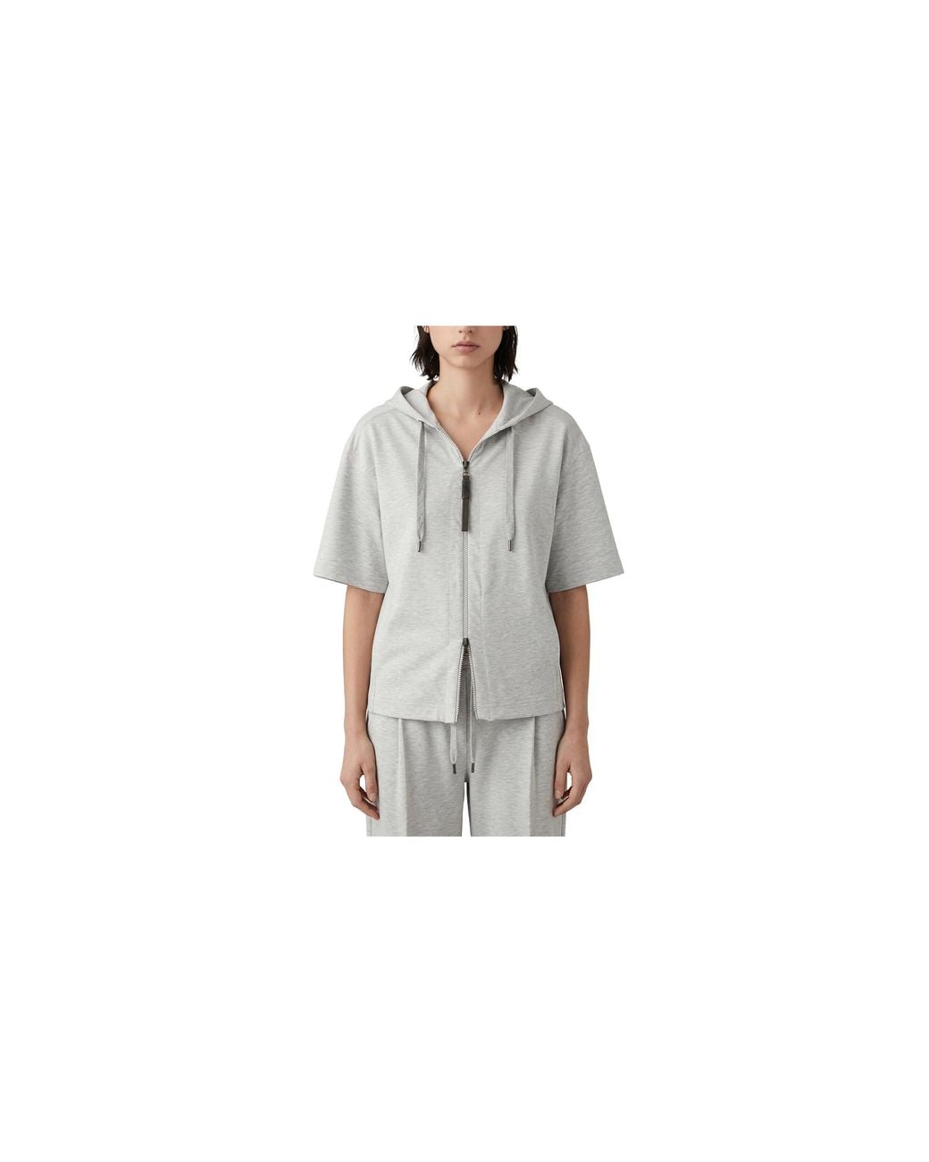 Brunello Cucinelli Black Relaxed Hoodie "Light" Brun1717"
