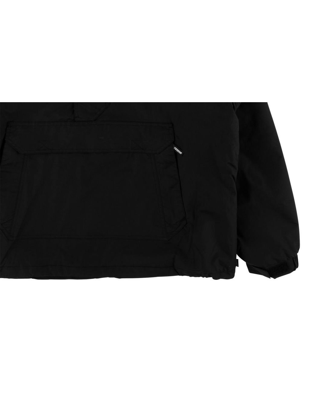 Supreme Black Hooded Logo Half Zip Pullover "Fw17" Su3766"