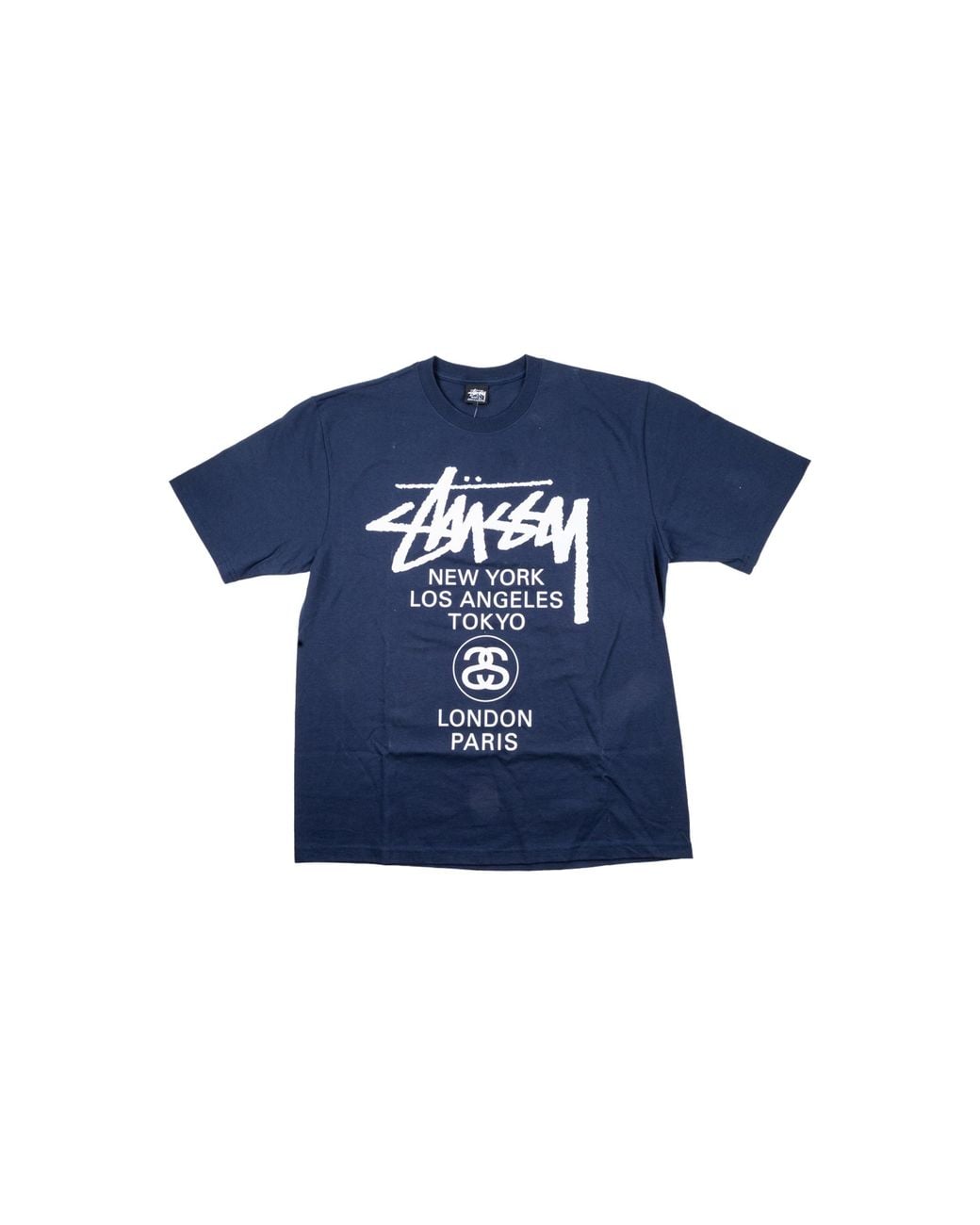 Stussy Blue World Tour T-Shirt Stus308" for men