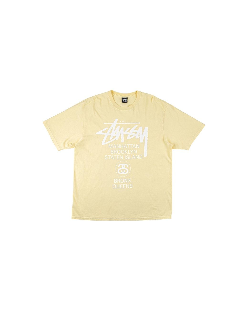 Stussy Black New York Chapter World Tour Crew "Tan" Stus569" for men