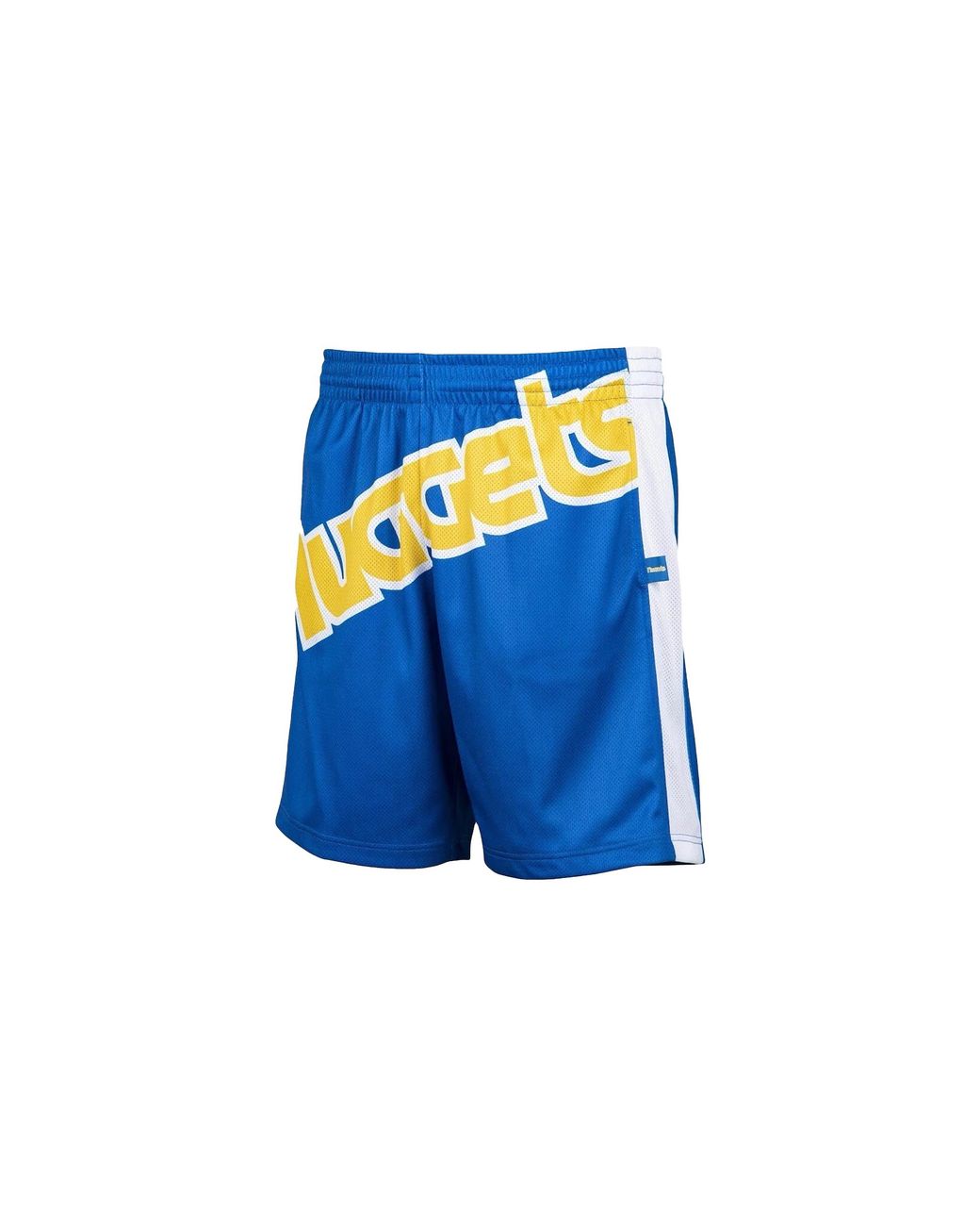 Mitchell & Ness Blue Blown Out Fashion Shorts "Nba Nuggets" Shorbw19147 Dnuroya" for men