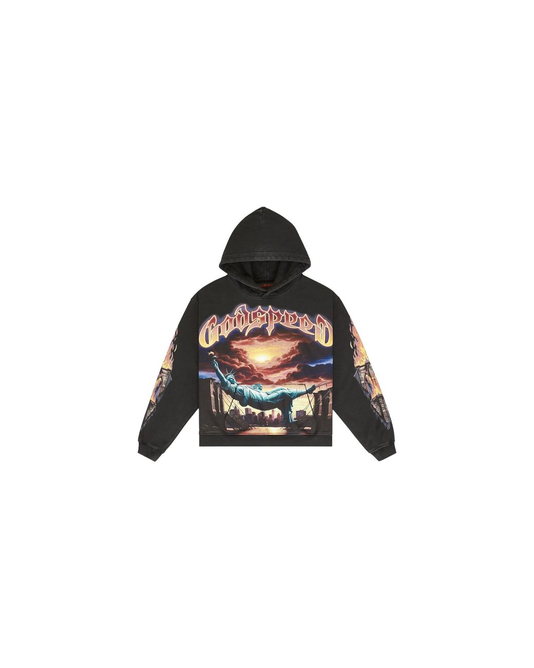 GODSPEED NEW YORK Black Burnt Bridges Hoodie Wash" Htcqm68E" for men