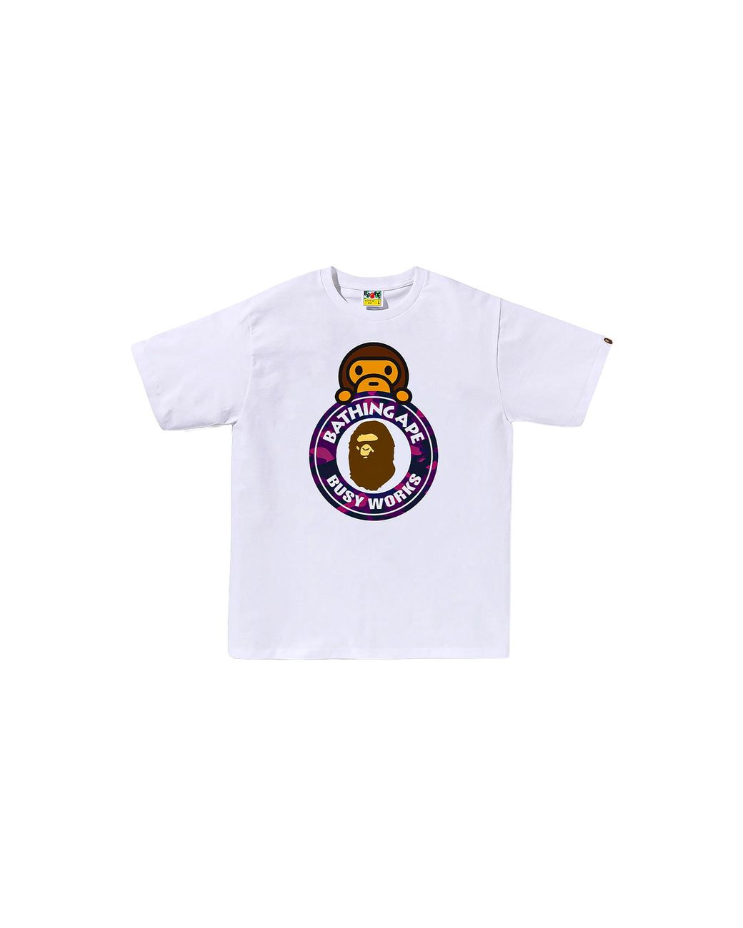 A Bathing Ape Black Camo Color Milo On Busy Works Ss T-Shirt Camo" 0Zxtemx00710Q Whs" for men