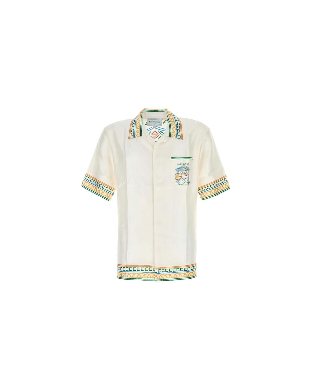 Casablanca Black Temple Tennis Club Silk Button Up Shirt & U-Mf24-Sh-003-03" for men