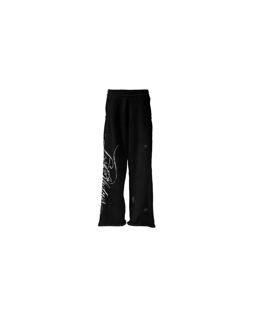 LOSTSHDWS Black Distressed Script Sweatpants 10062655" for men