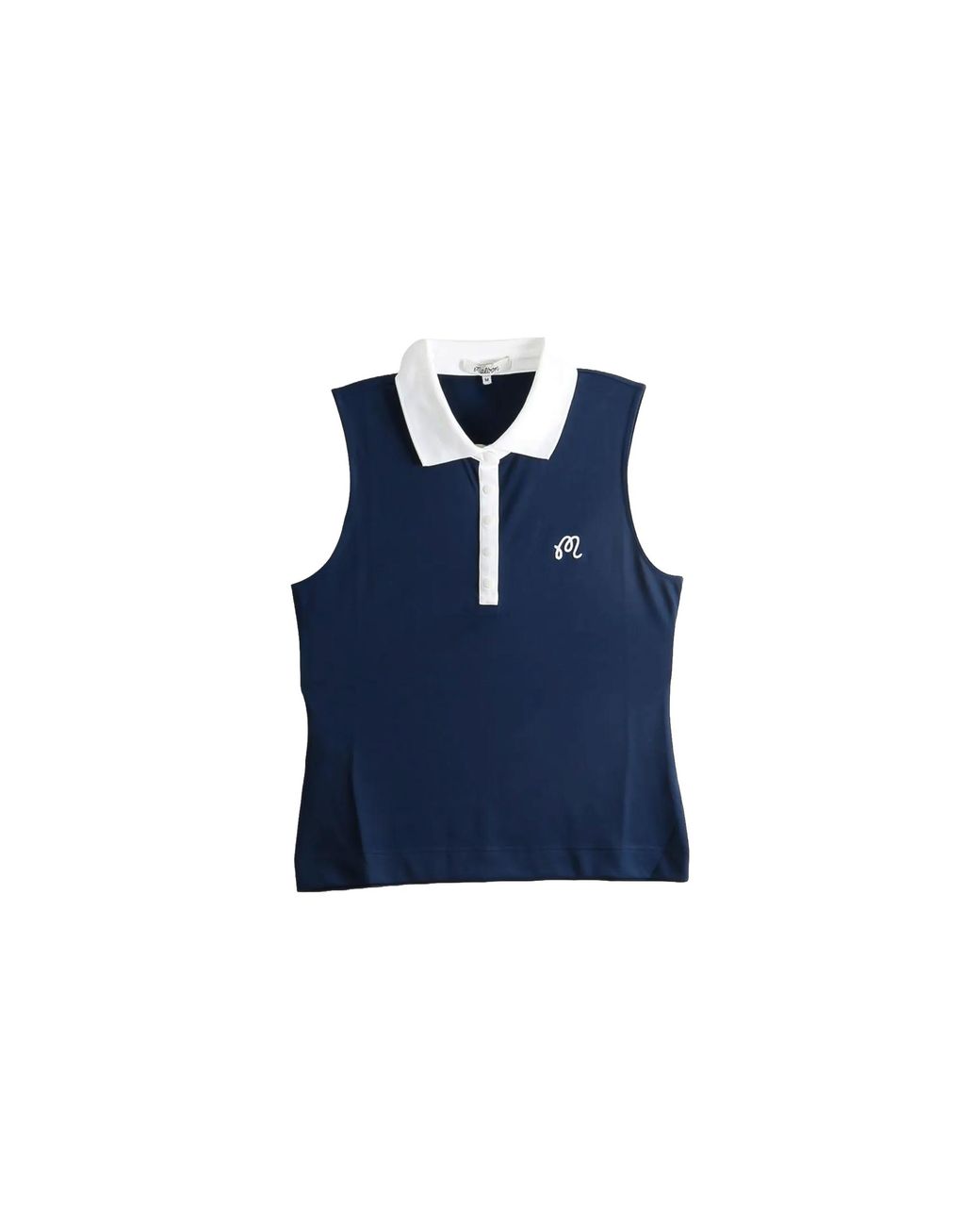 Malbon Golf Blue Claudia Polo Top Mw 0015 Nvy"